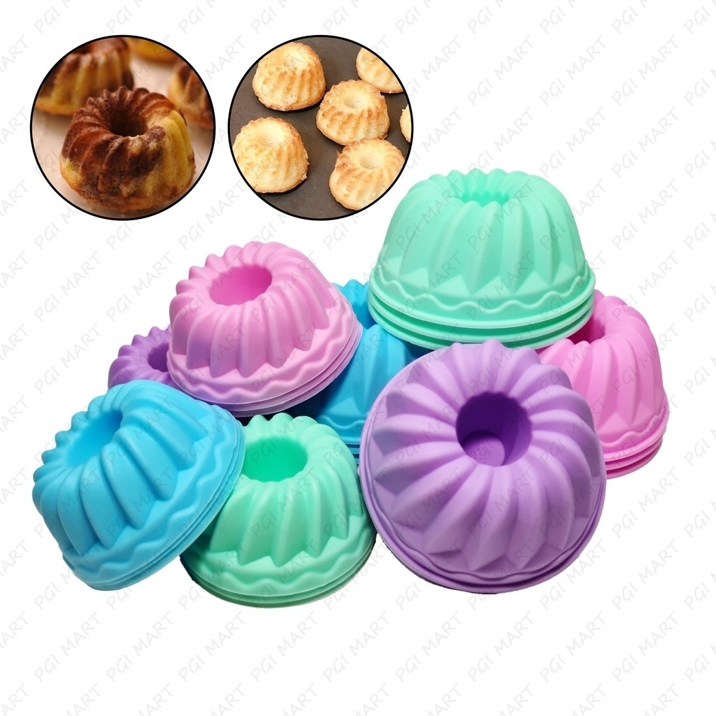 12pcs Set Silicone Cupcake Mold, Mini Kugelhopf Mold | Shopee Malaysia