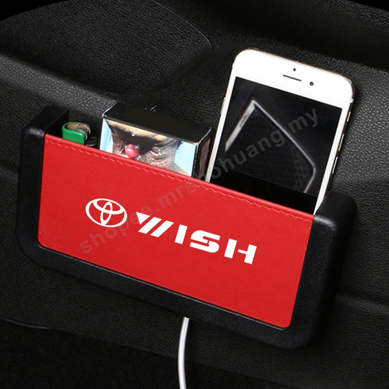 Car Organizer Box For Toyota Wish Accessories PU Leather Auto Mobile ...