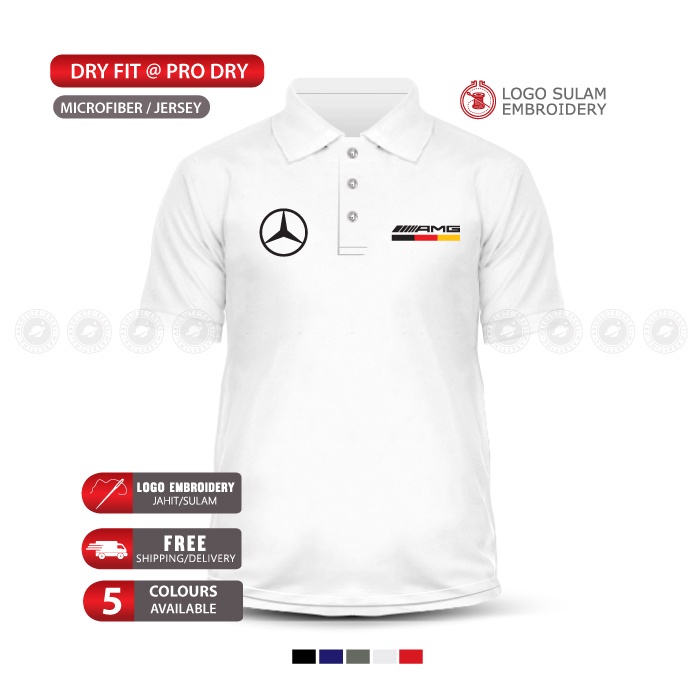 Microfiber Polo T Shirt Sulam Mercedes Benz AMG AFFALTERBACH Edition ...