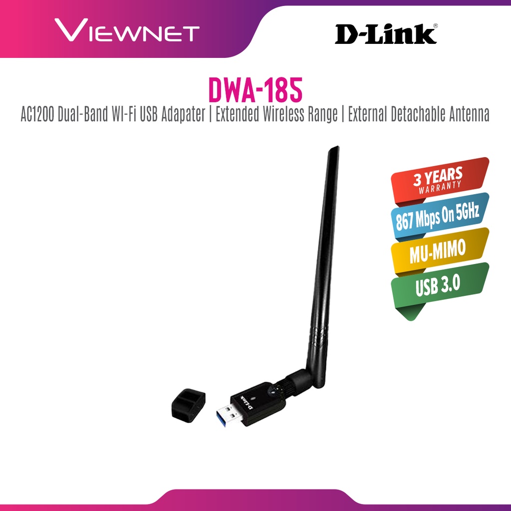 Adaptateur WiFi USB D-Link DWA-185 AC1200 MU-MIMO