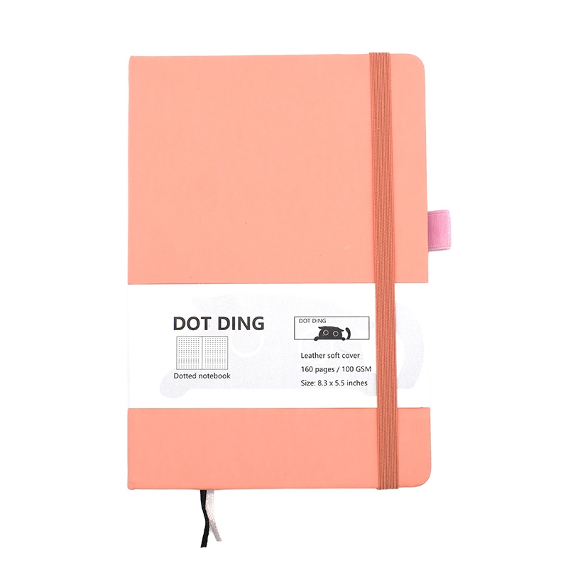 Leather Covered BUJO Planner Bullet Journal dots grid pages A5 size 80