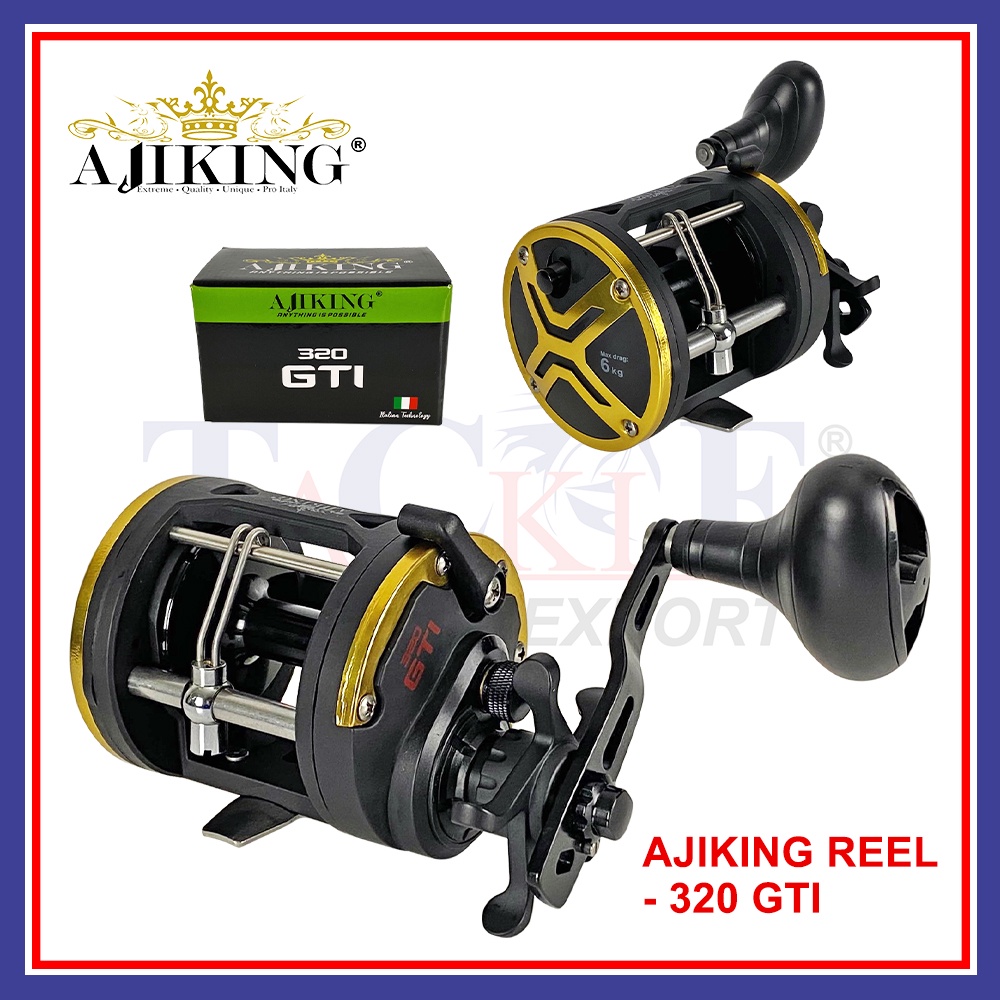 6kg-8kg) Ajiking 320/330 GTI Round Conventional Overhead Trolling Bottom  Fishing Reel