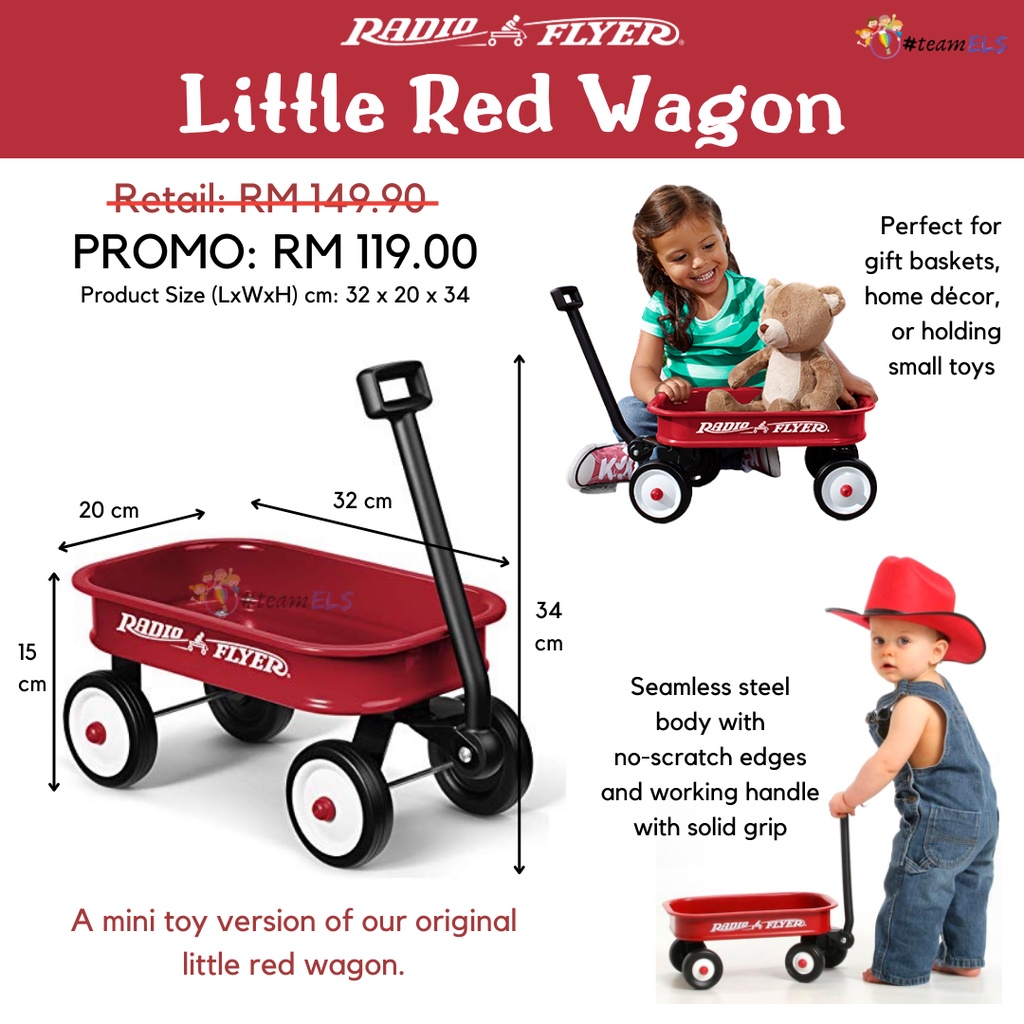 Radio Flyer Little Red Wagon Shopee Malaysia