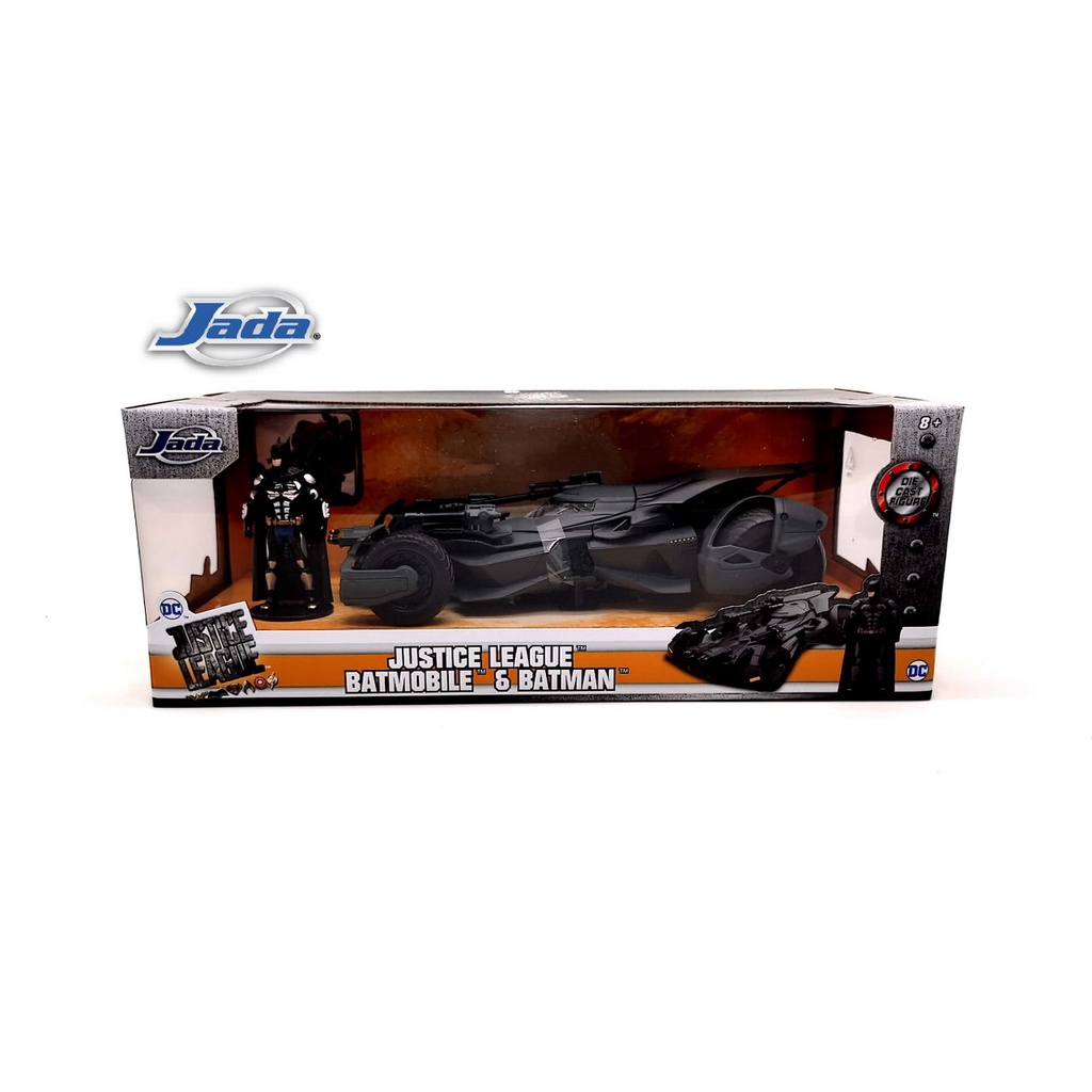 JADA 1:24 BATMAN METAL DIE CAST JUSTICE LEAGUE BATMOBILE & BATMAN ...