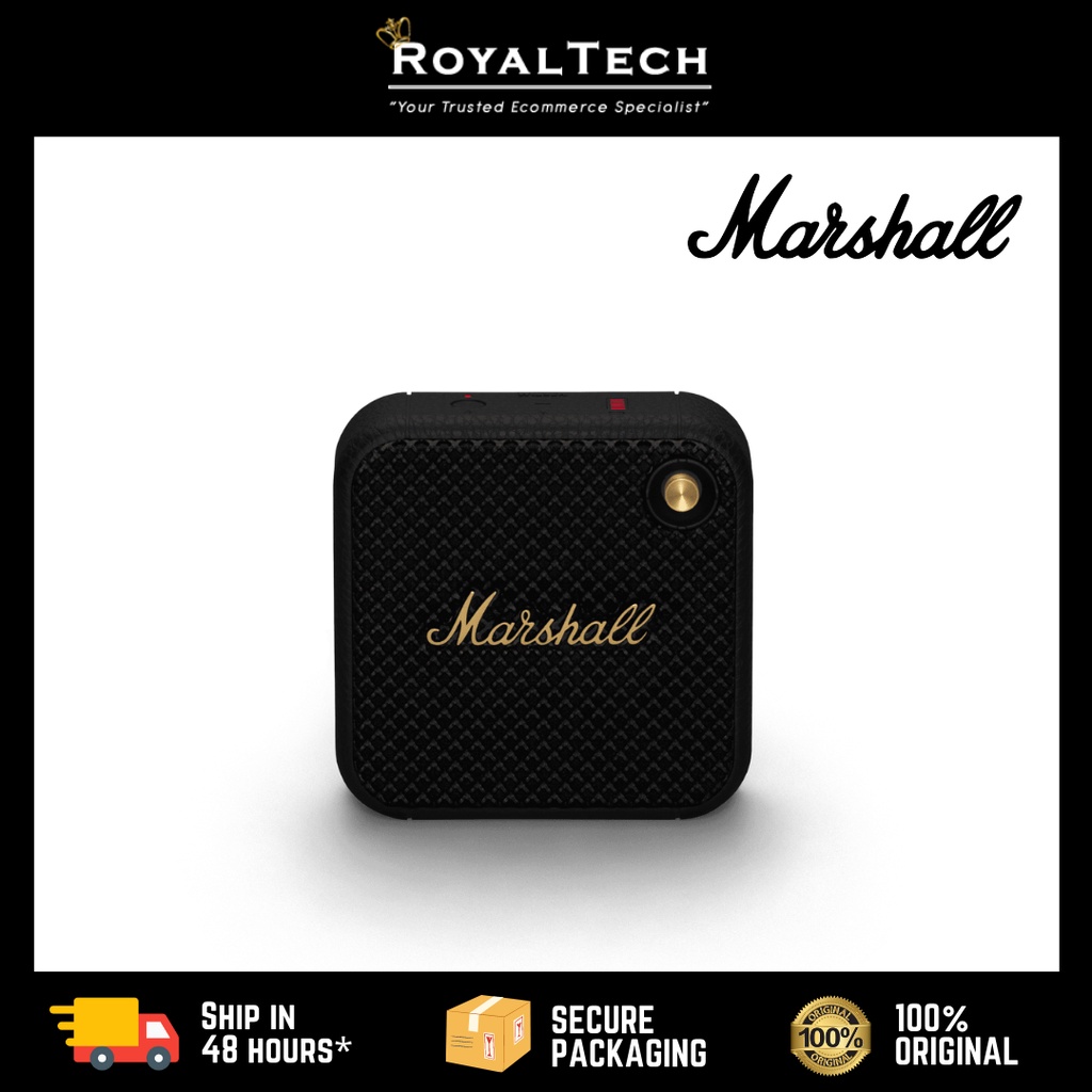 MARSHALL WILLEN Portable Speaker Black Brass Bluetooth 5.1 Shopee
