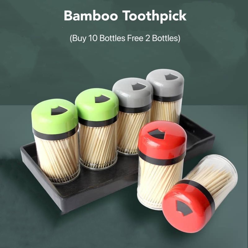 Bamboo Toothpick (Buy 10 Bottles Free 2 Bottles) | Shopee Malaysia