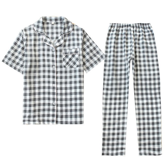[Ready Stock] Muji Style Women & Men 100% Cotton Gauze Short Sleeve ...