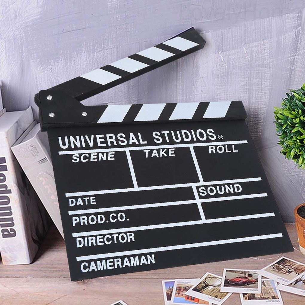 Professional Acrylic Clapboard Dry Erase TV Film Movie Director Cut Action Scene Clapper Board Slate With Marker Pen Eraser | Fruugo NO