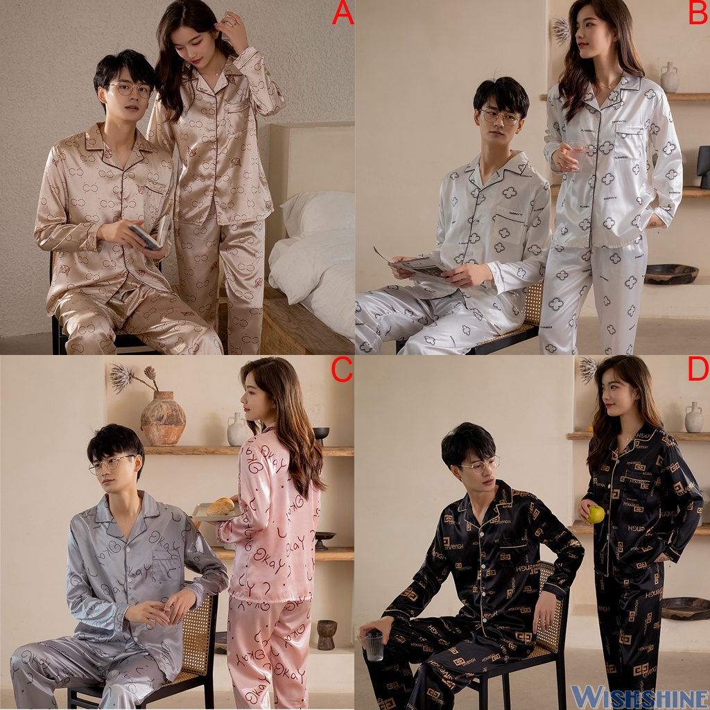 Mens Designer Pajamas for Men Sleepwear Set Pijama Set Long Sleeve