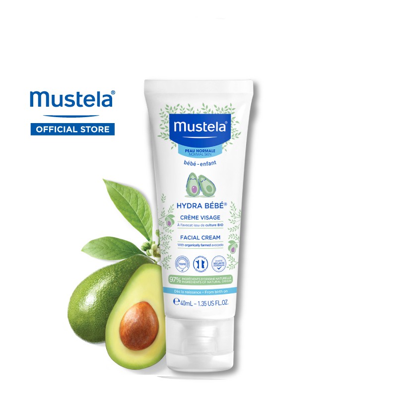 Mustela Hydra Bebe Face Cream – Daily Baby Moisturizer with Natural  Avocado, Jojoba Oil & Shea Butter - 1.35 fl. oz. - Packaging may vary