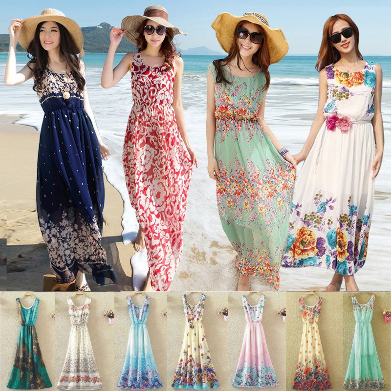 Beach sales dress shopee