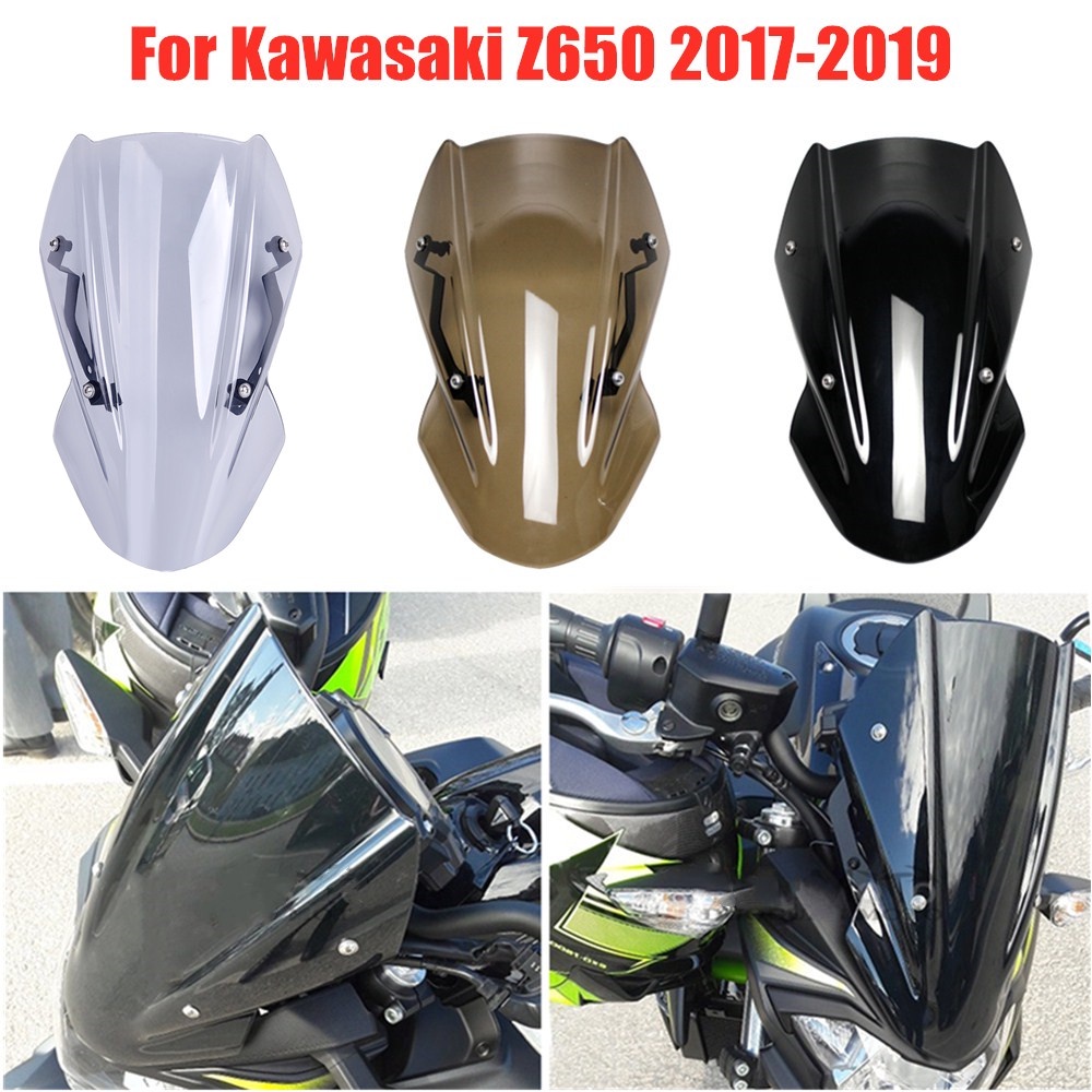 LJBKOALL For Kawasaki Z650 Z 650 Z-650 2017 2018 2019 WindScreen ...