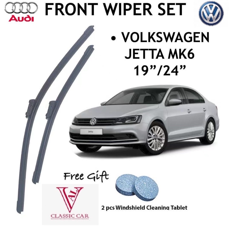 JAPAN TECHNOLOGY VOLKSWAGEN JETTA WIPER BLADE SET FREE WIND SHIELD