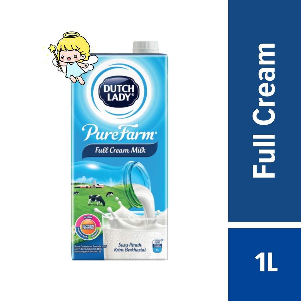 [READY STOCK] Dutch Lady Purefarm Uht Milk Full Cream (1L) Shopee