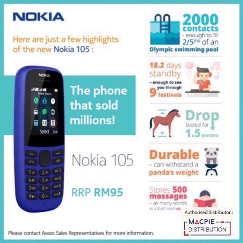 Nokia N106 N105 Dual Sim Malaysia Nokia Original 