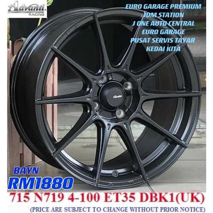 NEW RIM ADVANTI STORM S1 DST 15INC WIRA MYVI VIOS CITY SURIA GETZ ...