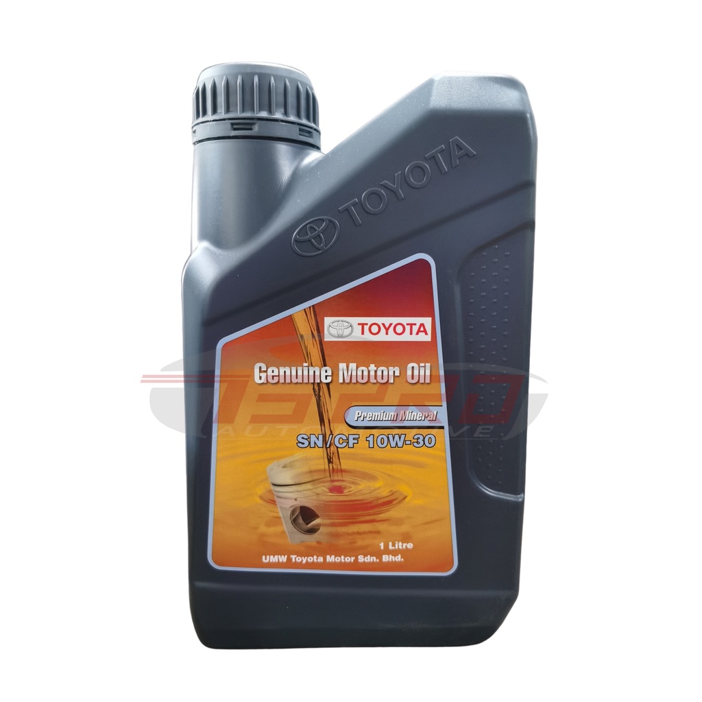 Toyota Genuine 10W-30 10W30 API SN/CF Engine Oil (1L) - Premium Mineral ...