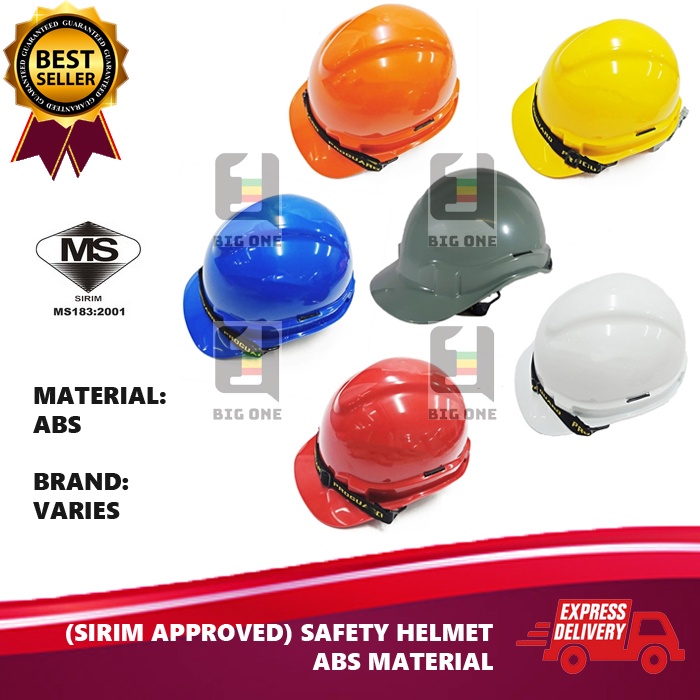 (SIRIM APPROVED) MALAYSIA MADE SIRIM SAFETY HELMET (WHITE, YELLOW, BLUE ...