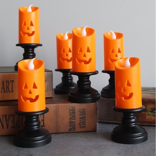 4 Pack LED Halloween Gothic Candle Holder With 3 Heads Flameless