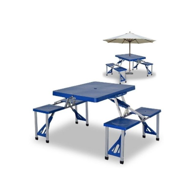 Meja Berkelah Lipat Plastic Dengan Kerusi  Folding Picnic Table 