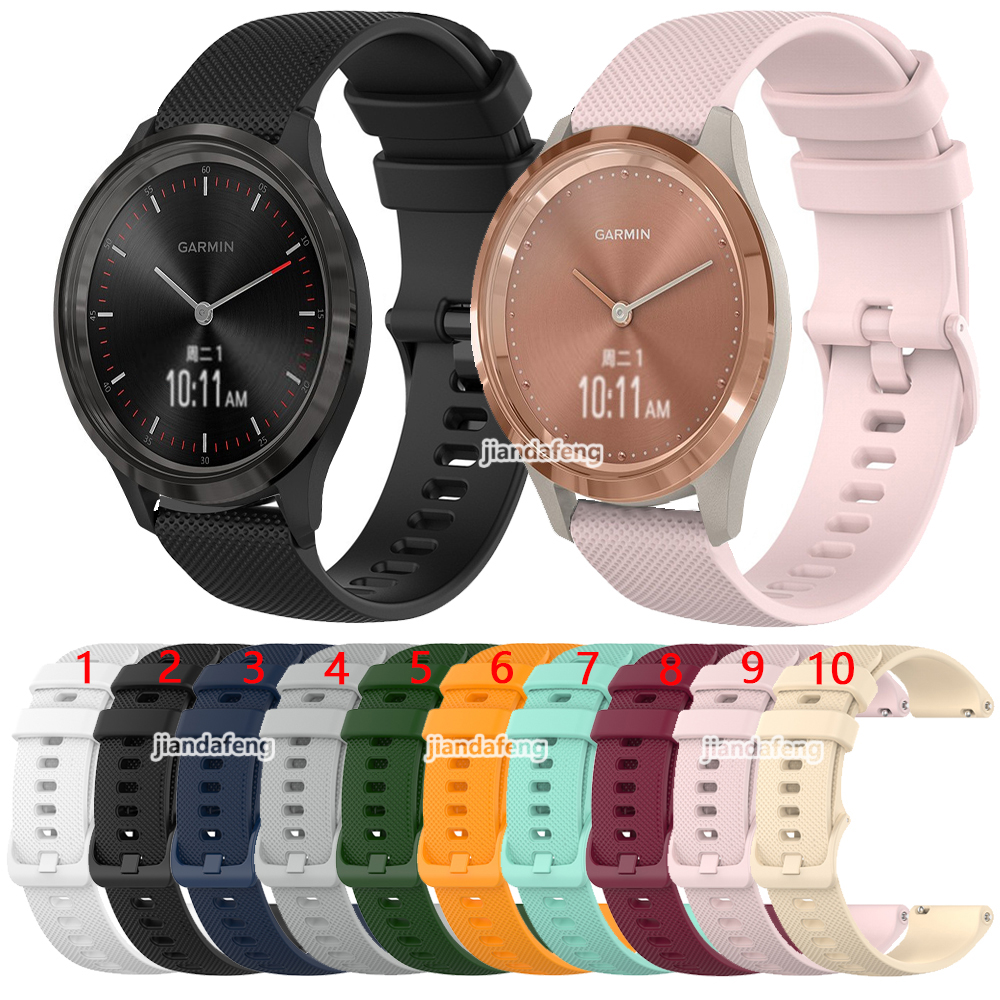 Textured Silicone Strap Sports Band For Garmin Vivomove 3/3s