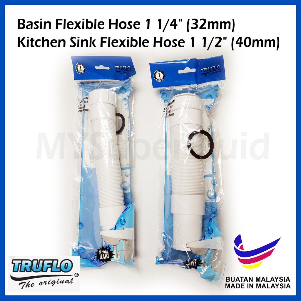 UniTrap Basin Sink Flexible Hose & Connector (1 1/4", 1 1/2") Shopee