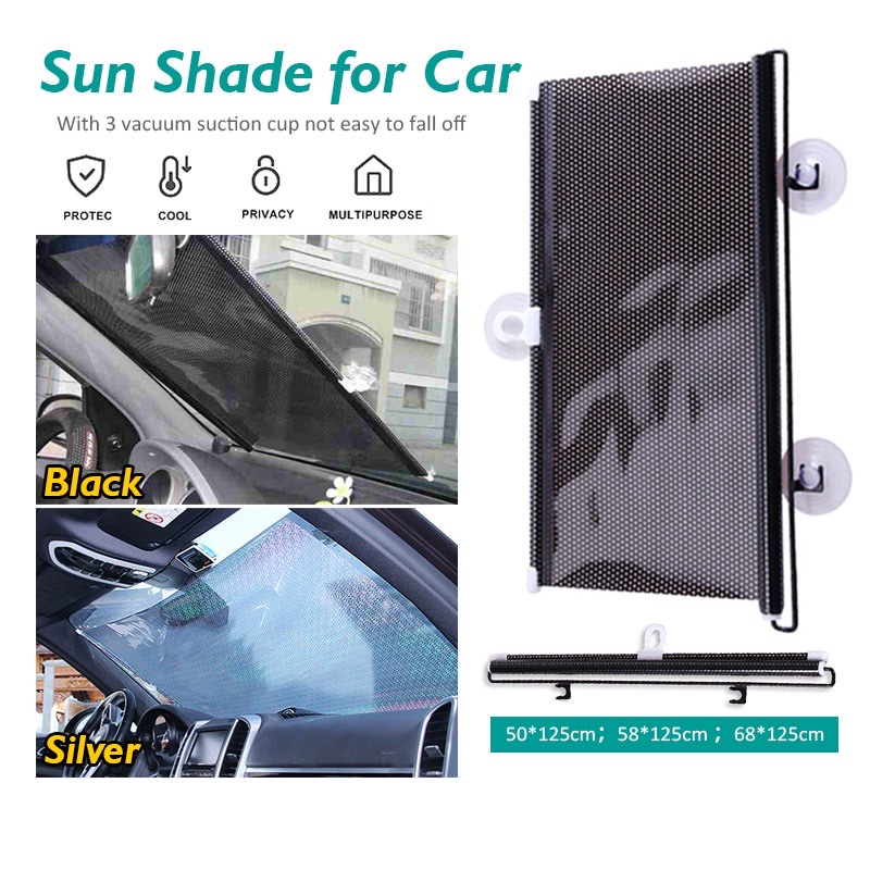 {READY}Car Side Window Sun Shade Curtain Retractable Car Window