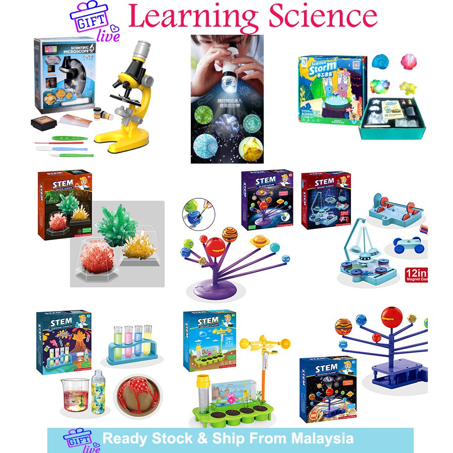 Microscope Kids Alat Mikroskop Sains Science Educational Toy Experiment ...