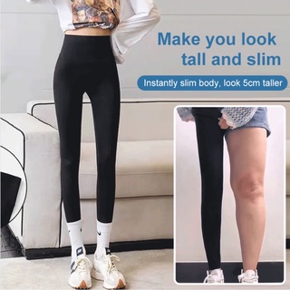 Korean Black Technology Hip Lifting Leggings For Woman Slimming Pants High Waist Long Pants Shopee Malaysia