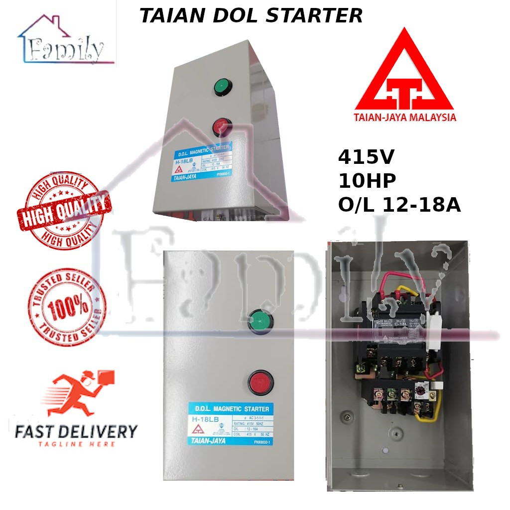 TAIAN JAYA DOL Magnetic Starter 415V 10HP H-18LB | Shopee Malaysia