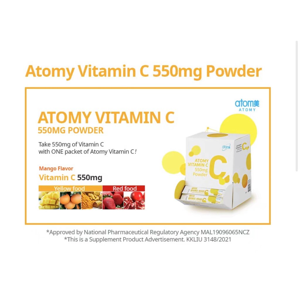 (Atomy Vitamin C) Color Food Vitamin C 500mg 2g X 90 Shopee