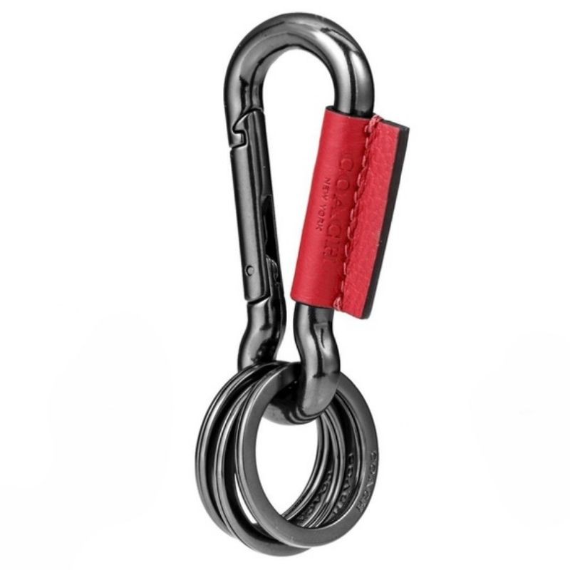 COACH Carabiner Keychain Fob Leather Shopee Malaysia