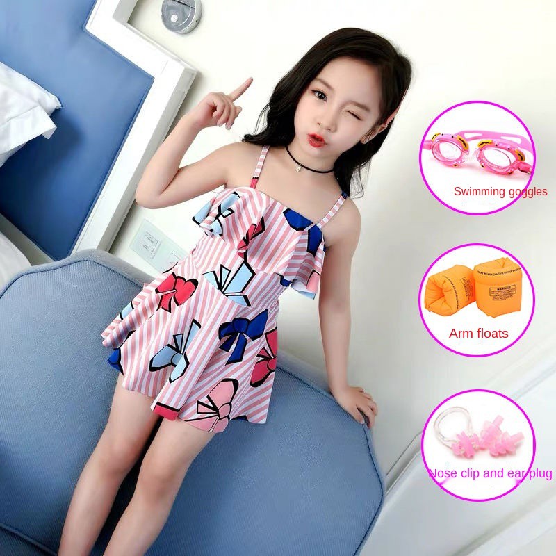 cute babies Children’s swimwear, girls, middle-aged children, split ...