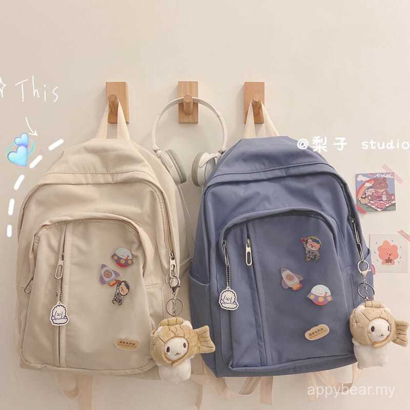 Ready Stock School Bag Korean-Style Japanese Middle School Student  Schoolbag Female High SchoolinsShoulder Bag Bag Student Backpack