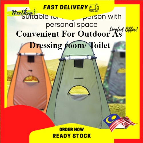 Pop Up Changing Tent with 2 Window Foldable Fitting Room Dressing Room ...