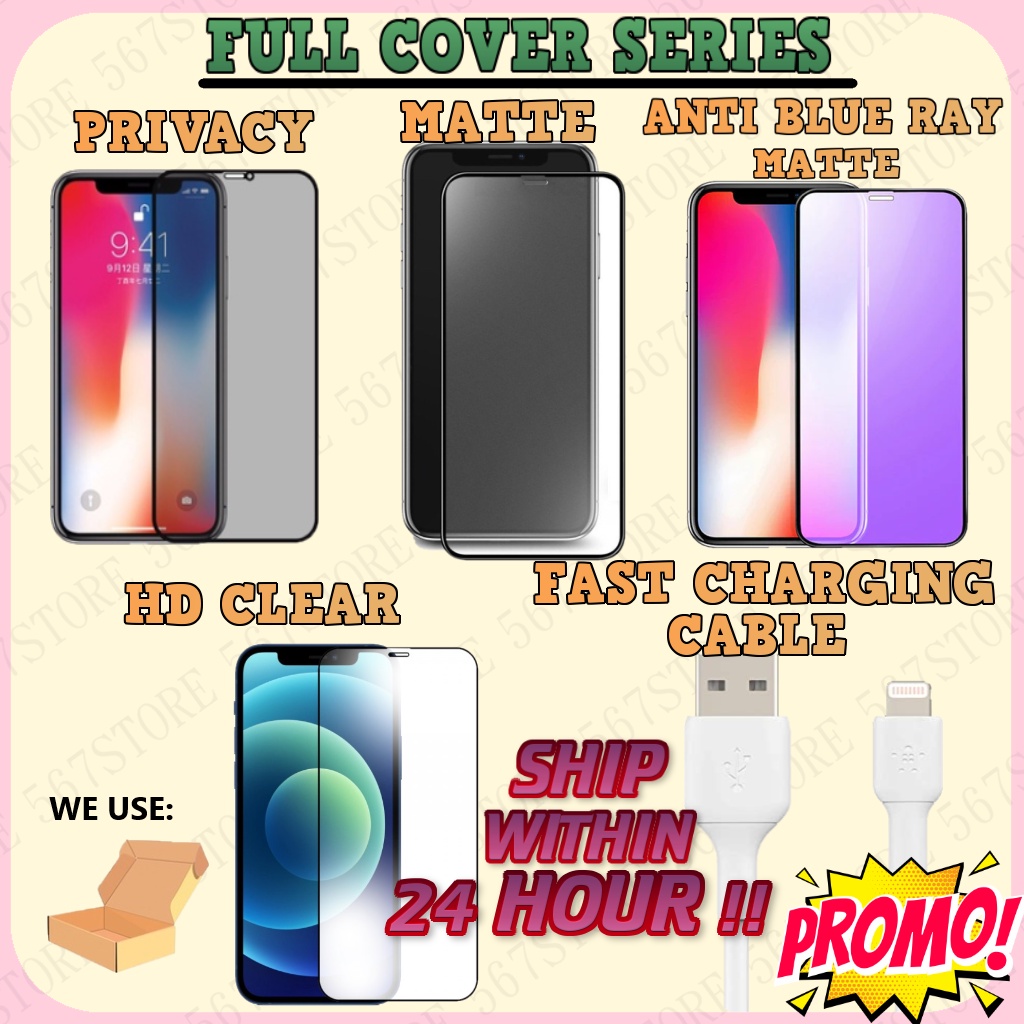 Kaca Tahan Lasak Apple Iphone Full Coverage Matte Gaming Privacy Pro Max Xs X Xr