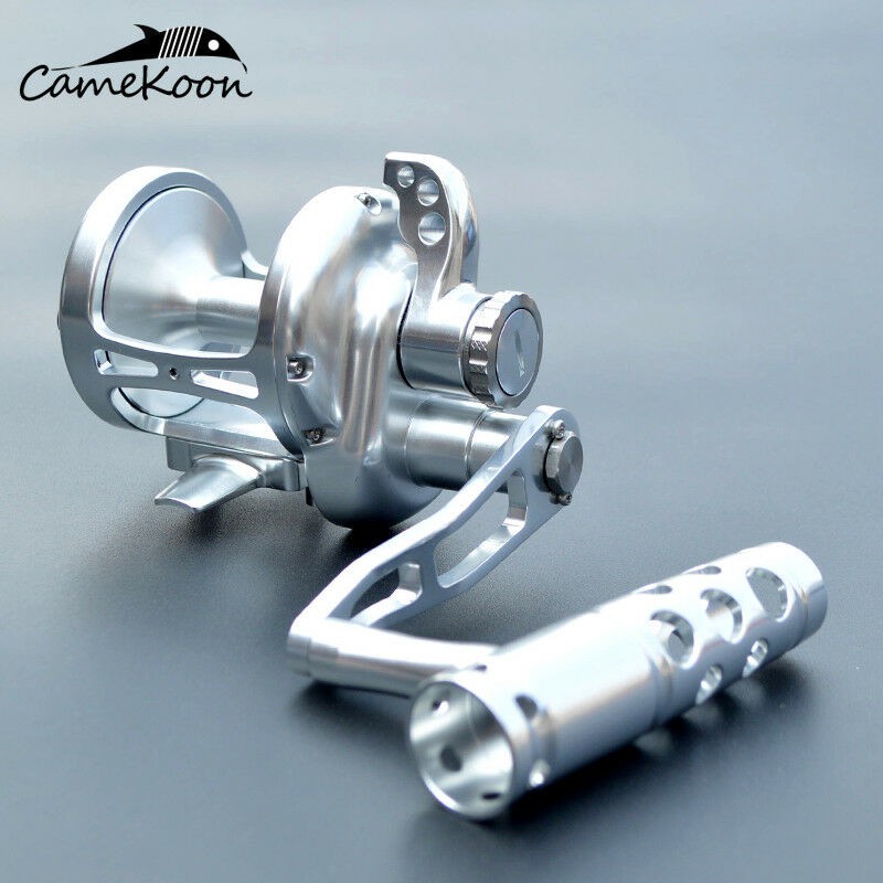 camekoon saltwater lever drag fishing reel Conventional Reels Trolling Fishing, Up to 66Lbs Carbon Drag, 4.6 inch Long Power Handle, Adjustable Strike Button, Casting : Sports & Outdoors Conventional Reel Cheap Trolling Reels