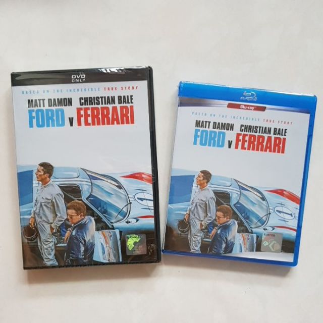 FORD vs FERRARI 2019 Movie DVD Bluray ORIGINAL MOVIE Matt Damon ...