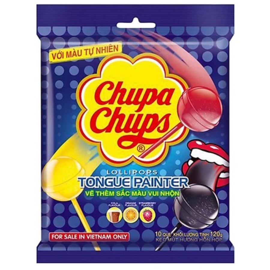 Chupa Chups Lollipop Mixed Fruit Tongue Painter 100g 