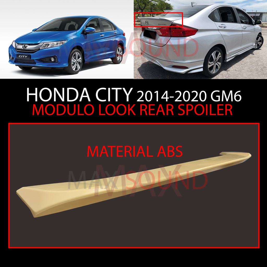 HONDA CITY 2014-2020 GM6 GM BOT BELAKANG BONNET BONET SPOILER MDL LOOK ...