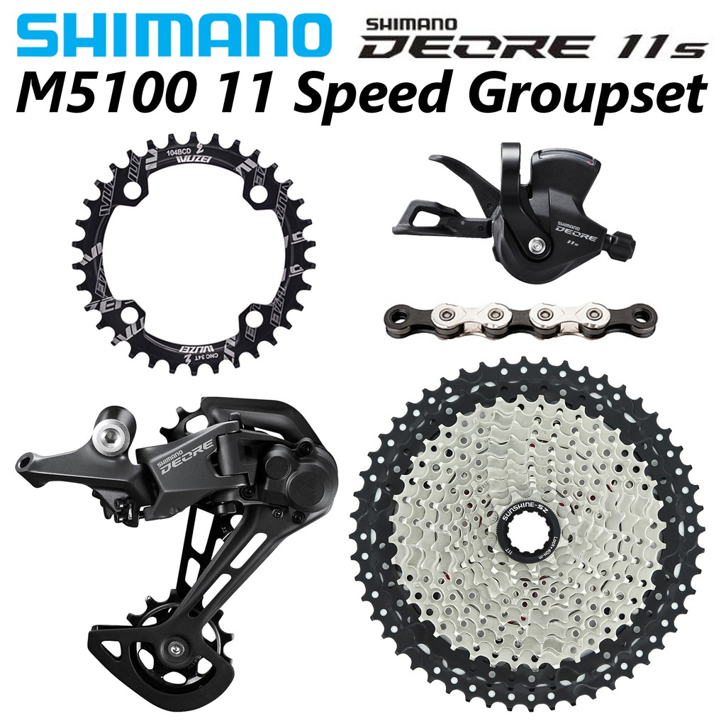 Shimano DEORE M5100 1x11 Speed MTB Groupset 11 50 52T M5100 KIT OE Shopee Malaysia