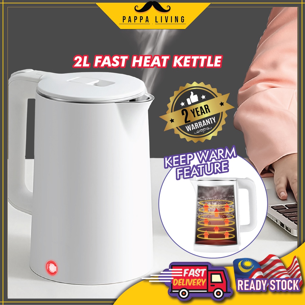 Pappa Living - 2L Fast Heat Electric Kettle, Cerek Elektrik 2L Haba ...