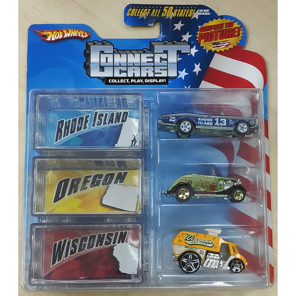 Hot Wheels Connect Cars [3-Pack 50 States 1967 Pontiac GTO Convertible ...