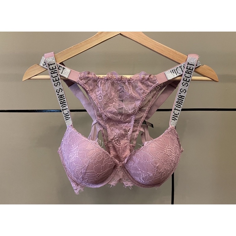 100%AUTHENTIC ]Victoria's Secret Lace Push Up Bra Set 34B Set