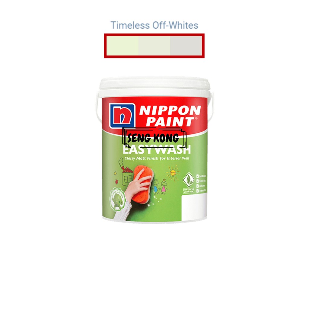 Nippon Paint Easy Wash 5L Top Coat Environmental Friendly Painting Grey