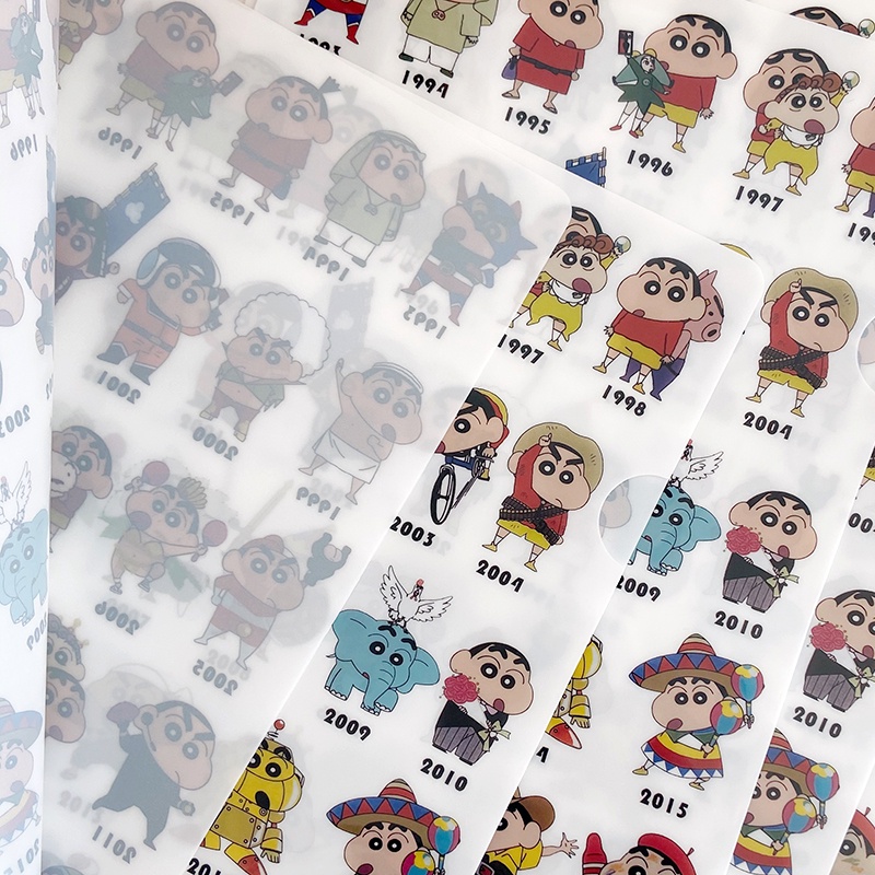 Cute crayon Shinchan cartoon folder A4 single L-clip data sorting file ...