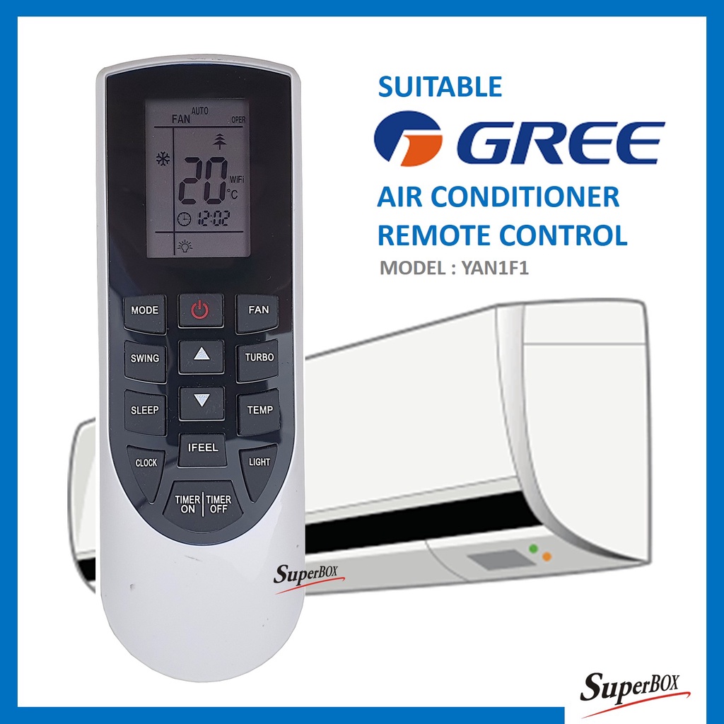 Gree Replacement For Gree Air Cond Aircond Air Conditioner Remote ...