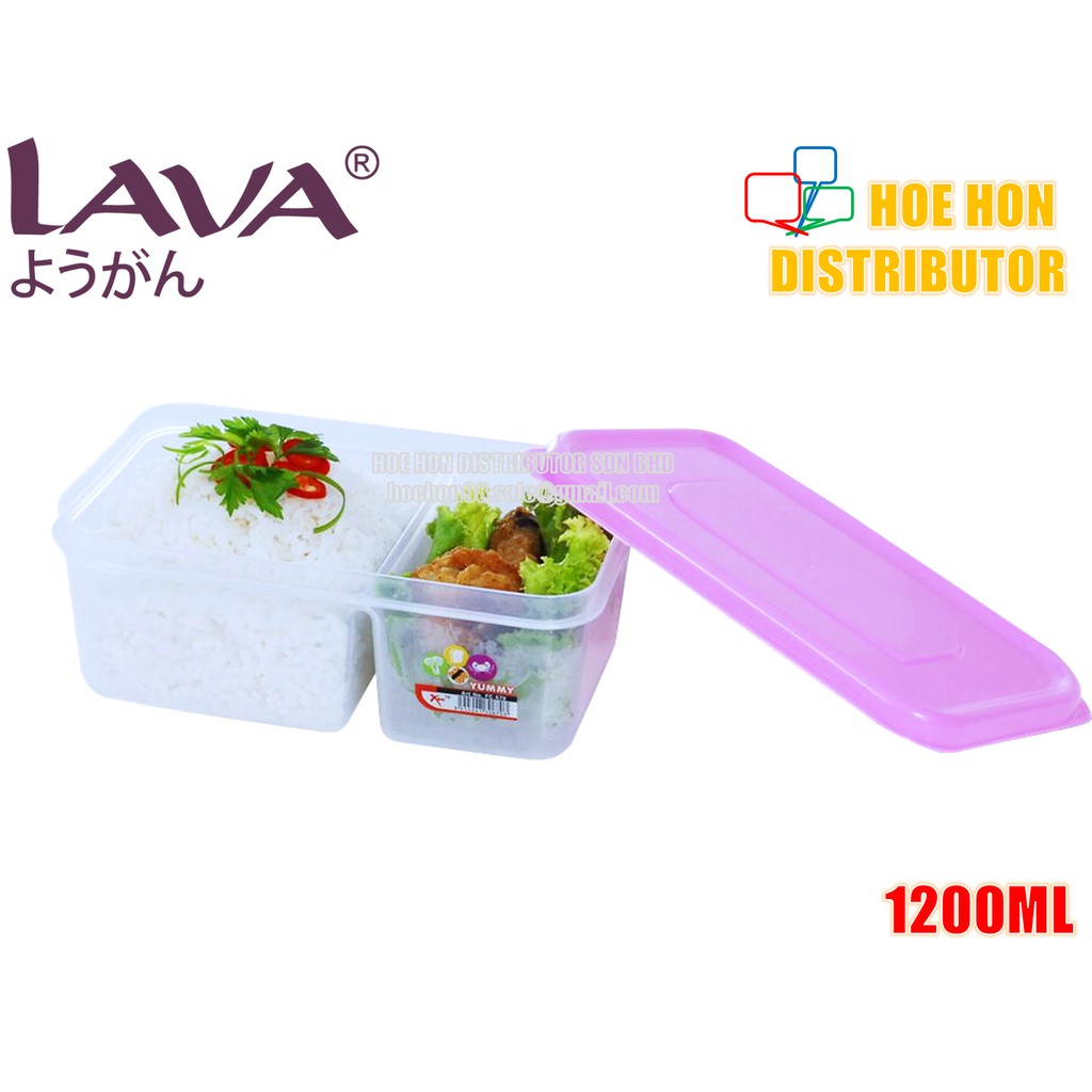 LAVA Lunch Box (2 Comp) - 890 ml - Xtrasim Marketing Sdn Bhd