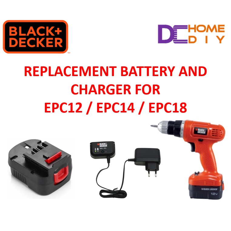 REPLACEMENT BATTERY BATERI CORDLESS DRILL DRIVER CHARGER EPC12 12V  EPC14100K 14V EPC12K2 EPC14 EPC18 EPC96 BLACK DECKER