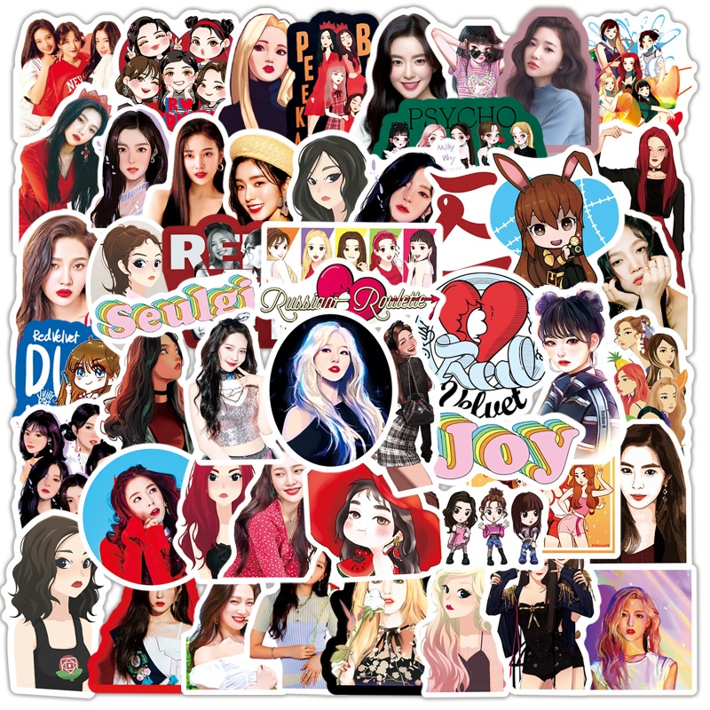 50pcs RED Velvet Stickers Kpop Glossy for Laptop Stickers, Girls Teens ...